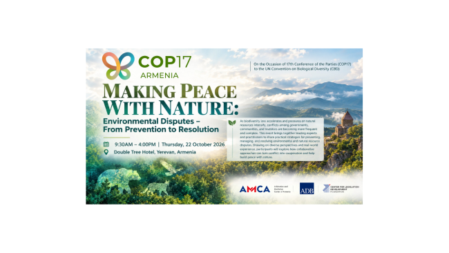MAKING PEACE WITH NATURE: ENVIRONMENTAL DISPUTES &mdash; FROM PREVENTION TO RESOLUTION